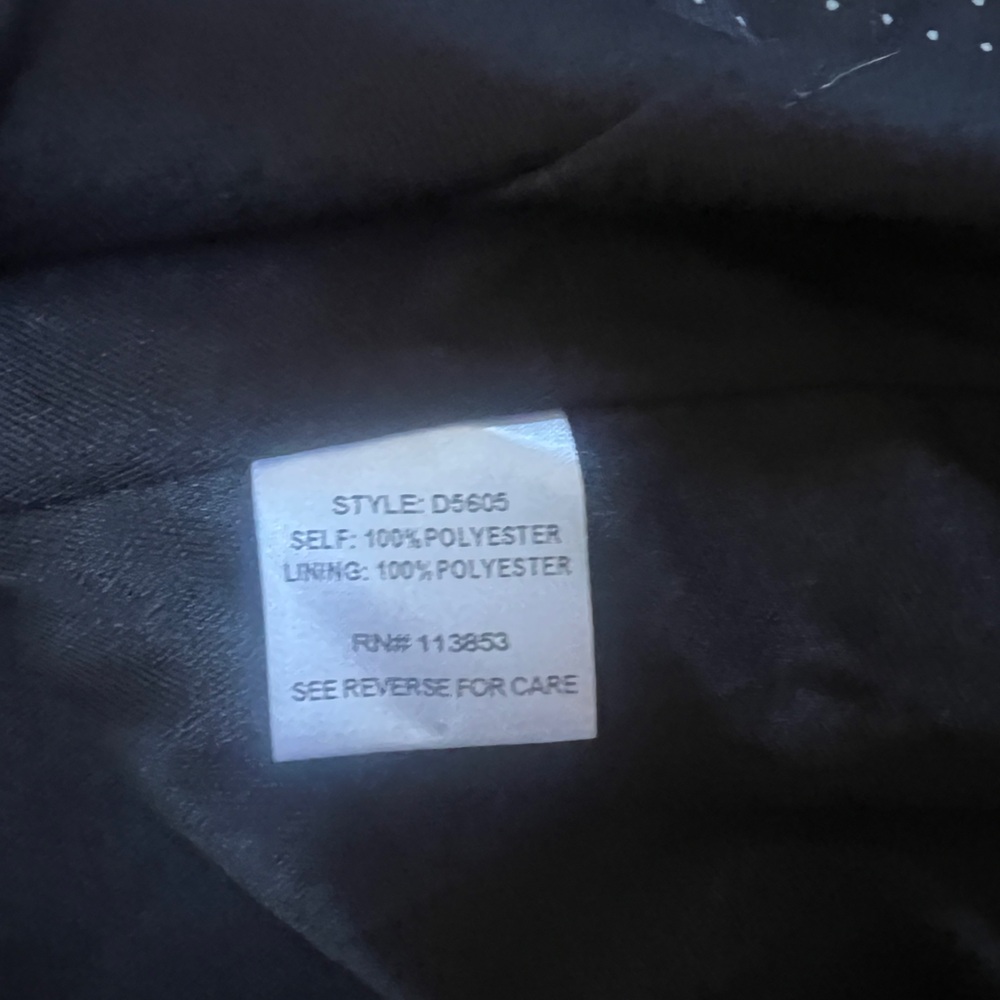 NWT Sugar + Lips Black Polkadot Babydoll Puffy Sleeve Elegant Dress Size L - Picture 7 of 11